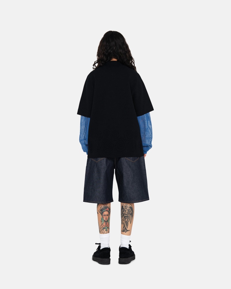 Stussy Raw Denim Big Ol' Kurze Hose Navy | 69013-LNCA