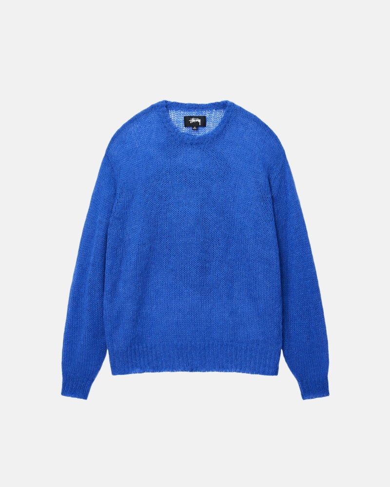 Stussy S Loose Knit Pullover Blau | 84065-BRDA