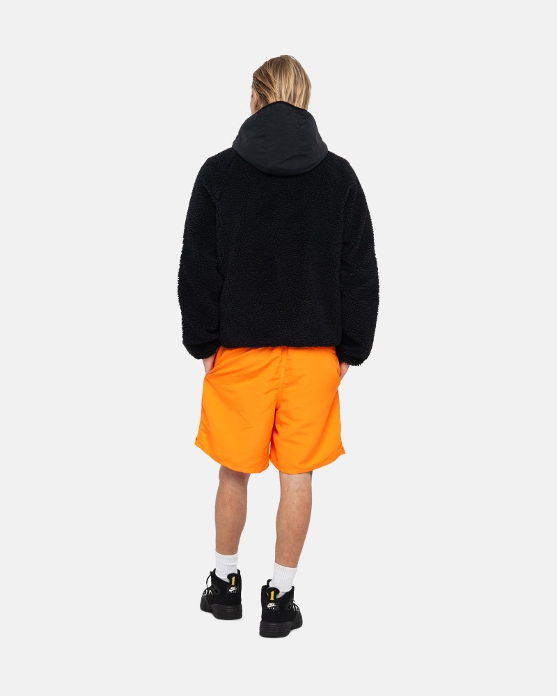 Stussy Sherpa Paneled Mit Kapuze Jacken Schwarz | 54731-XCZF