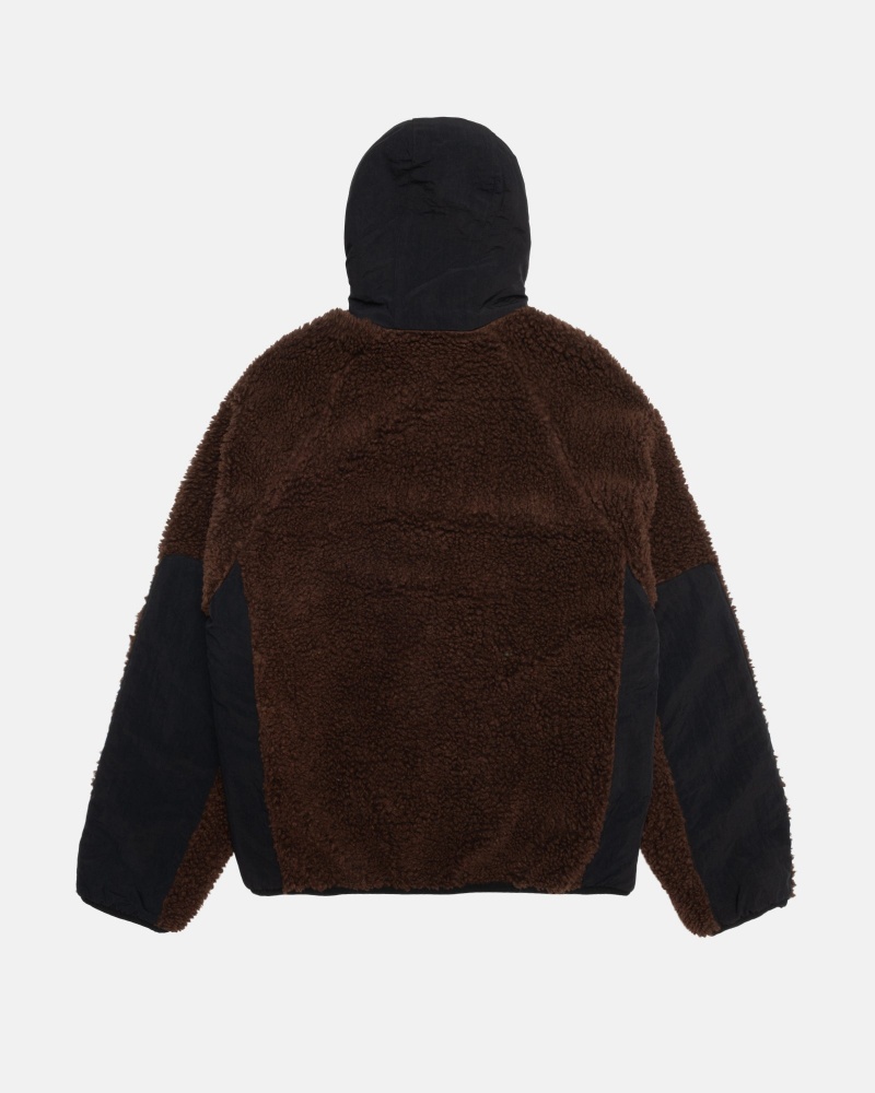 Stussy Sherpa Paneled Mit Kapuze Jacken Braun | 43716-DJSW