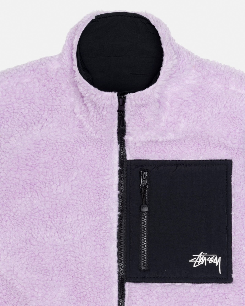 Stussy Sherpa Reversible Weste  Lavendel | 46170-ORBH