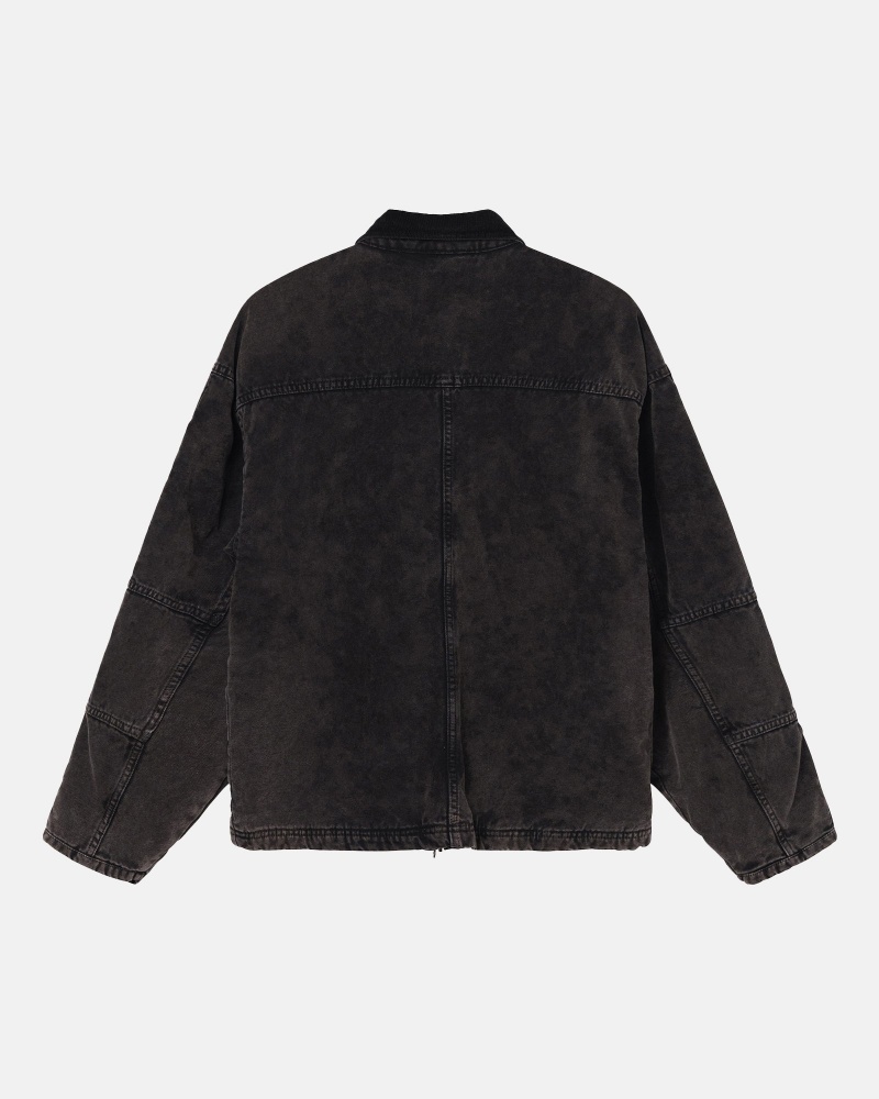 Stussy Shop Washed Canvas Jacken Schwarz | 31469-DVYU