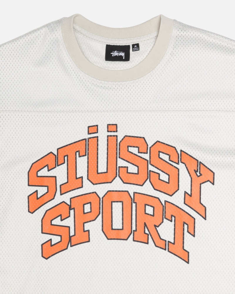 Stussy Sport Mesh Football Trikot Beige | 85190-LFNM