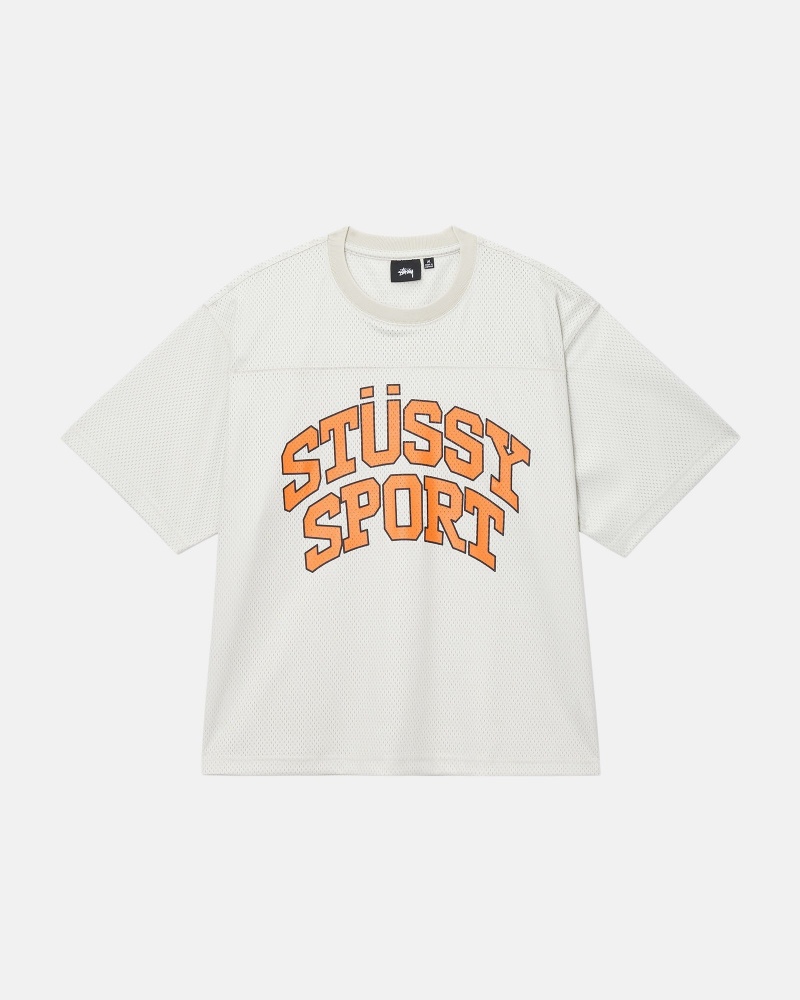 Stussy Sport Mesh Football Trikot Beige | 85190-LFNM