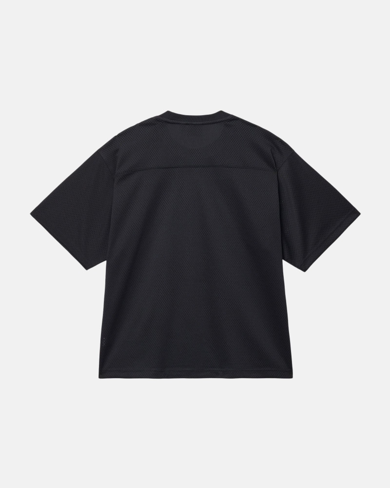 Stussy Sport Mesh Football Trikot Schwarz | 18976-PEGD