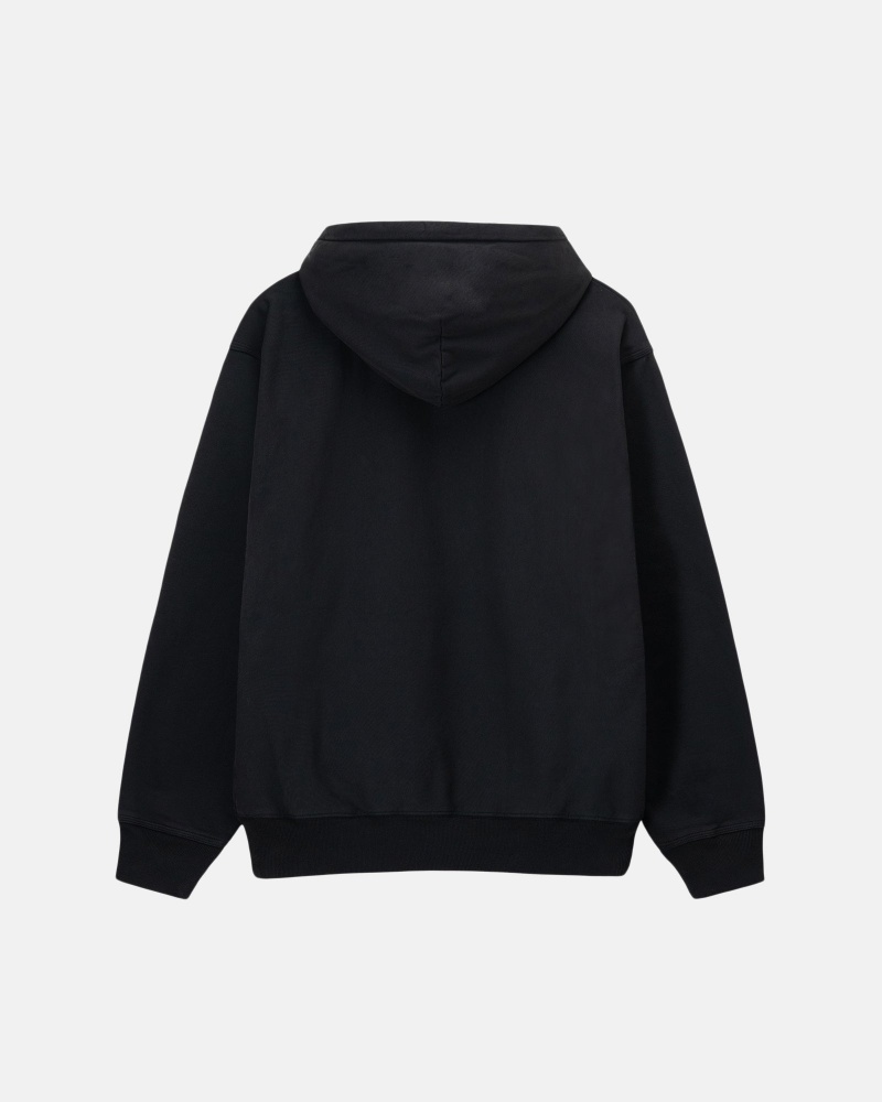 Stussy Stock Logo Hoodie Schwarz | 21367-GMQF