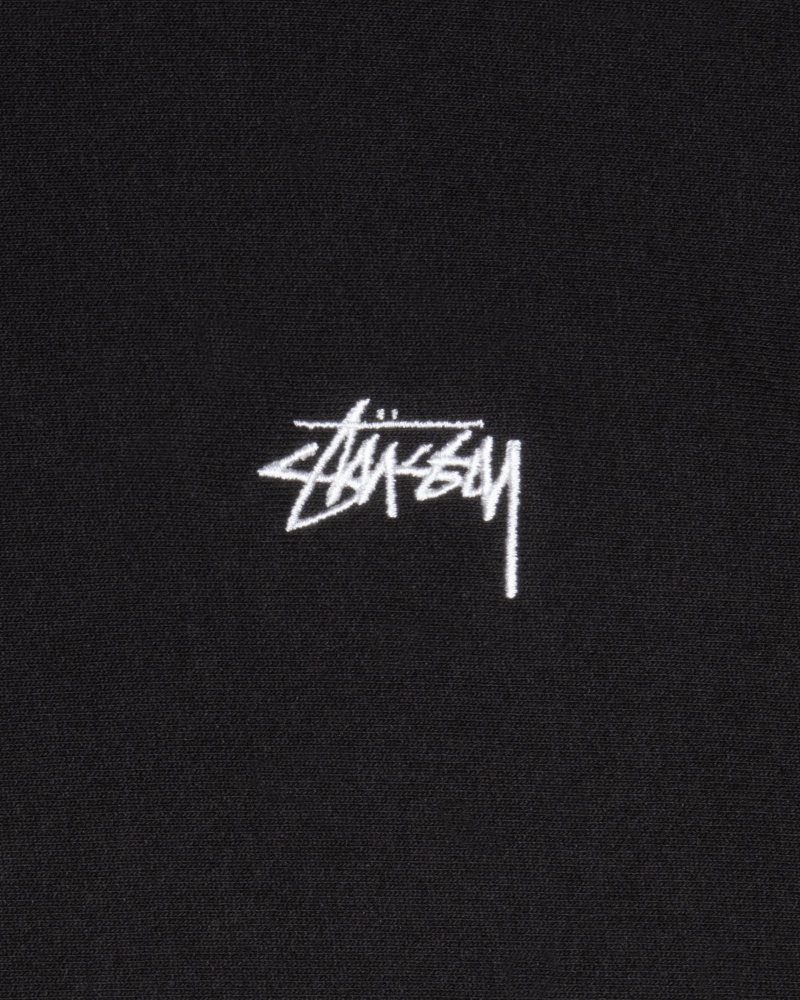 Stussy Stock Logo Hoodie Schwarz | 21367-GMQF