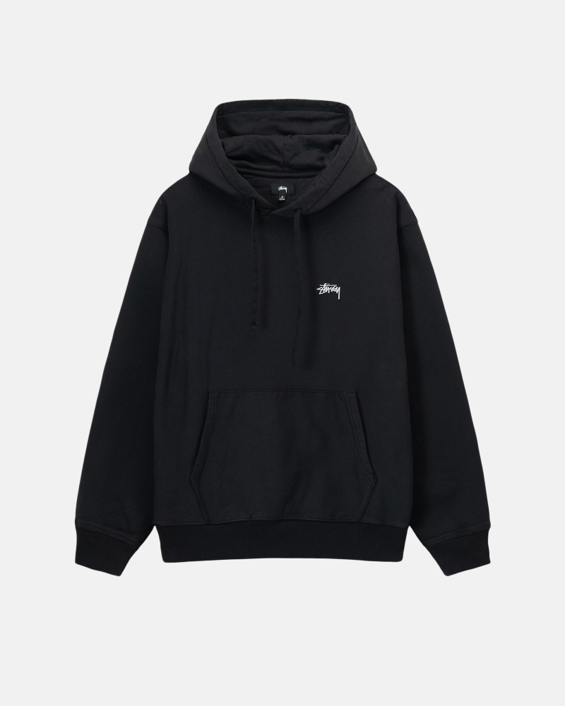 Stussy Stock Logo Hoodie Schwarz | 21367-GMQF