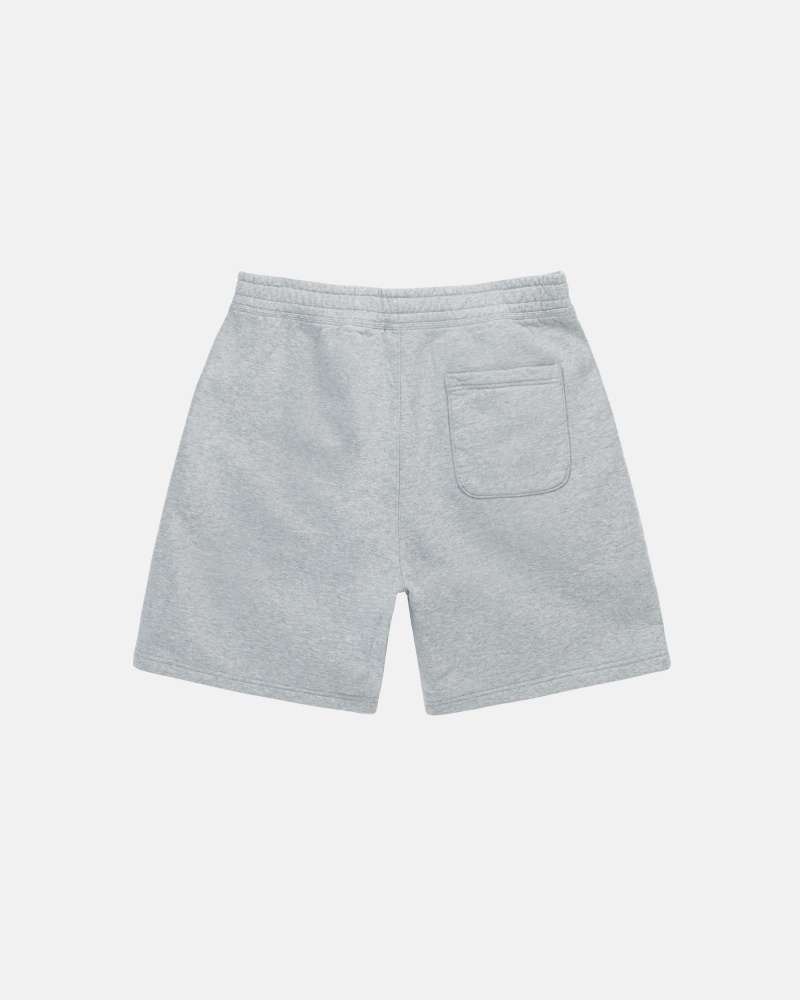 Stussy Stock Logo Kurze Hose Grau | 24635-DMAL