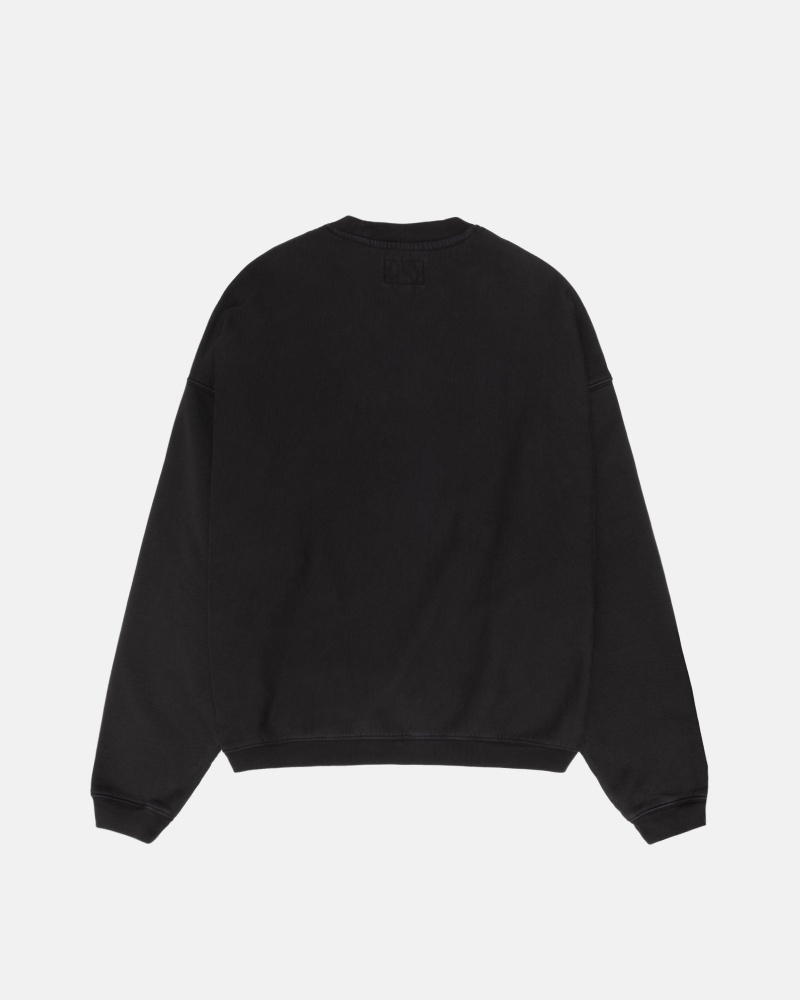 Stussy Varsity Oversized Crew Sweatshirts Schwarz | 24913-JTZI