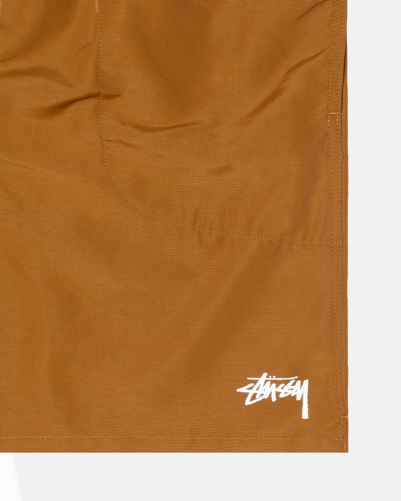 Stussy Wasser Stock Kurze Hose Dunkelgelb | 10597-EHKC