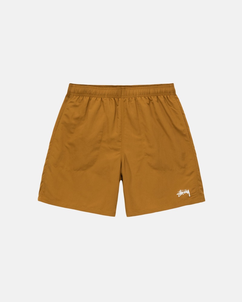 Stussy Wasser Stock Kurze Hose Dunkelgelb | 10597-EHKC