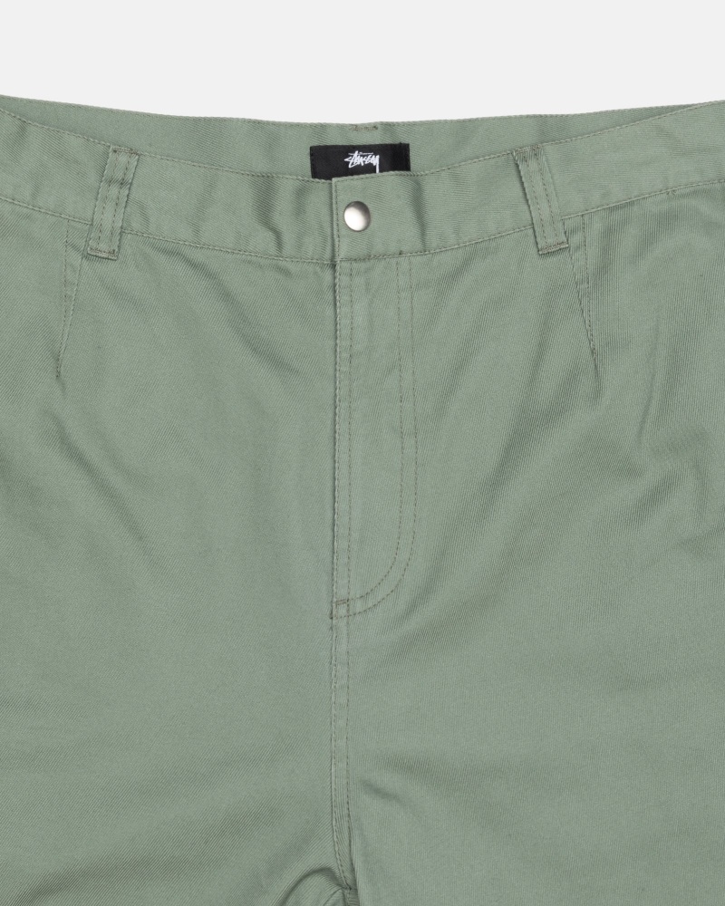 Stussy Workgear Trouser Twill Hose Grün | 35496-LVJD