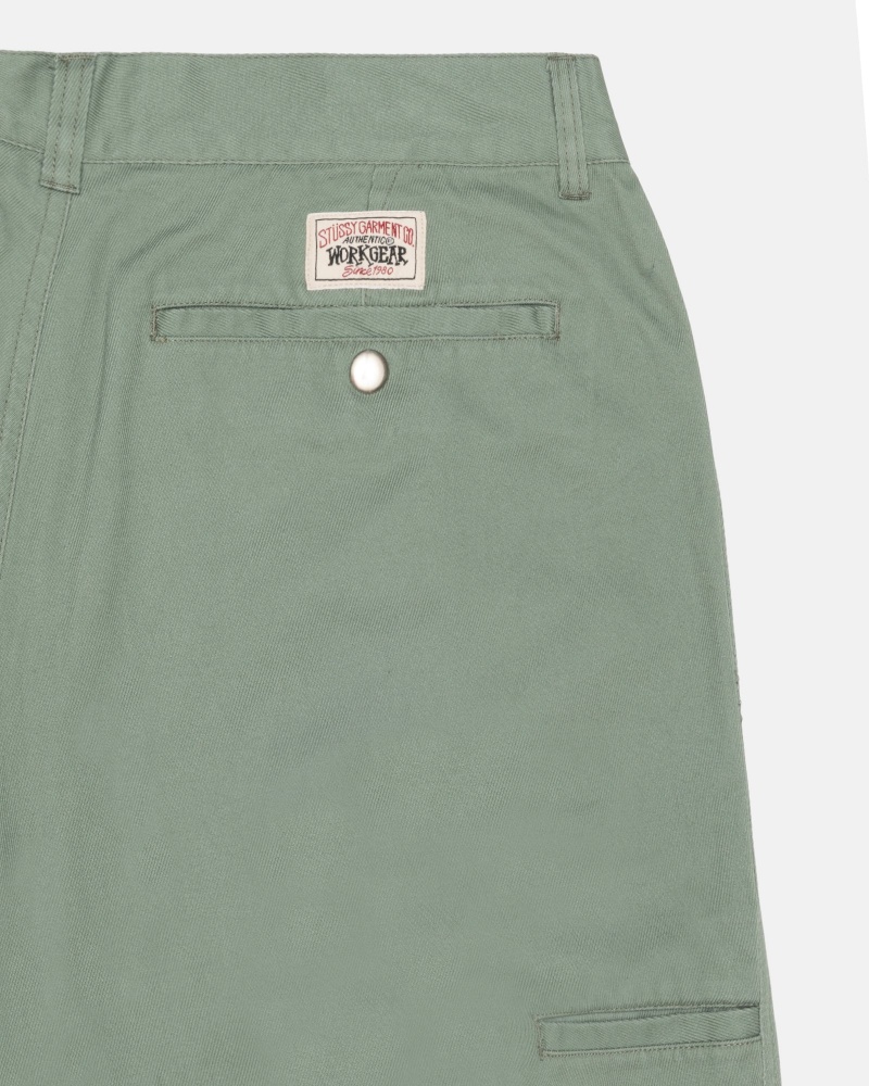 Stussy Workgear Trouser Twill Hose Grün | 35496-LVJD