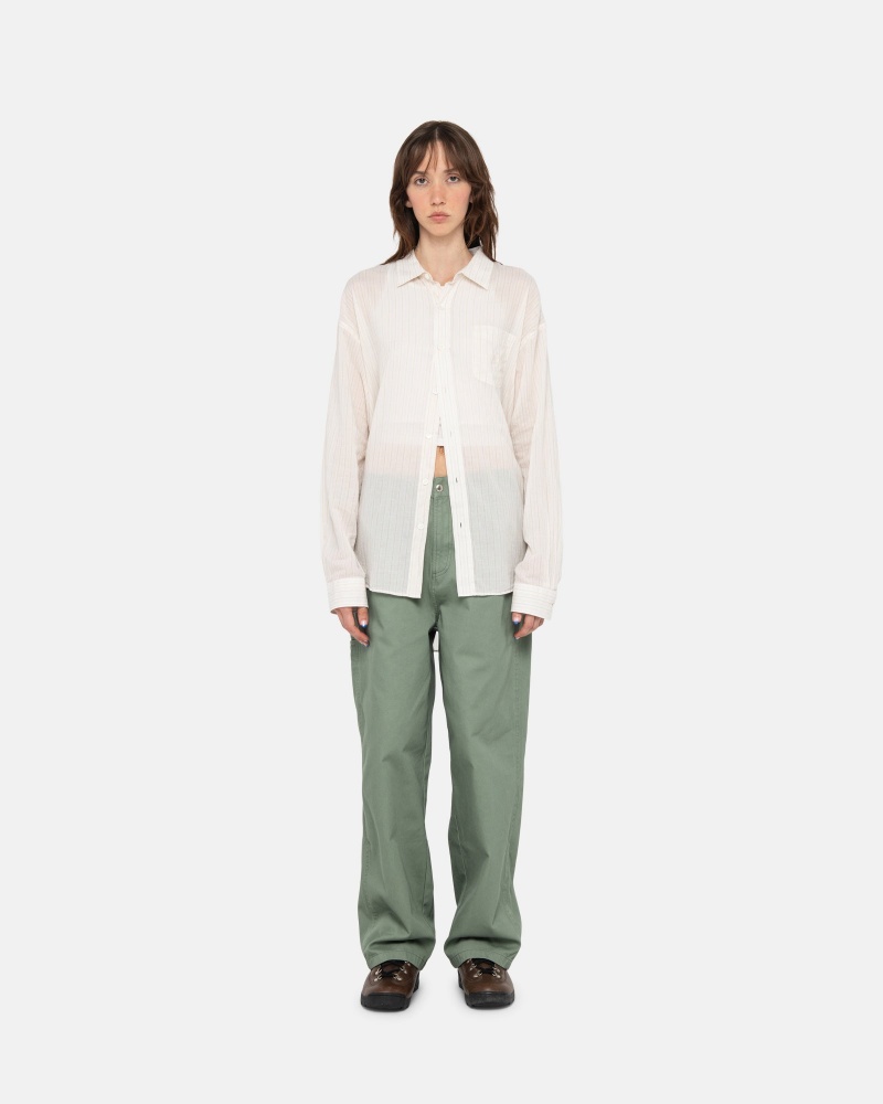 Stussy Workgear Trouser Twill Hose Grün | 35496-LVJD