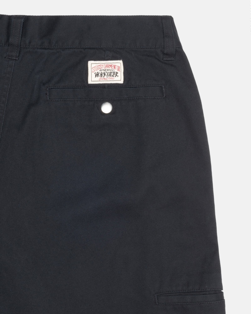 Stussy Workgear Trouser Twill Hose Schwarz | 17054-RIQL